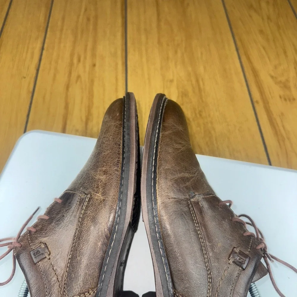 Josef Seibel Mens Brown Leather Lace Up Oxford Dress Shoes Size 10/44‎